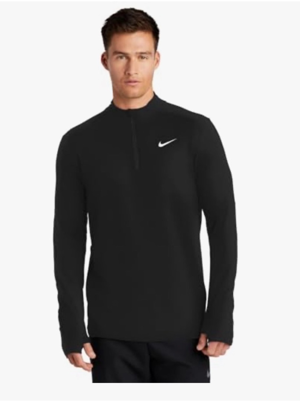 Nike Black Long-Sleeve Half-Zip Athletic Top